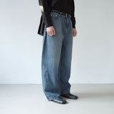 diagonal wide denim