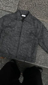 Bale Oil-Treated Cropped Leather Jacket