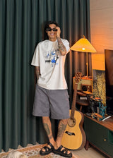 [ VirStyle Original ] INKKI Canvas Carpenter Shorts 4COLOR