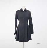 Mien Shirt Collar One Piece