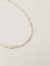 Cloudy Beads Initials Necklace