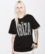 IBIZA ラインストーンTシャツ (ブラック) F26QB401