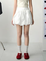 [UPDRAFT]BALLOON NYLON SKIRT WHITE