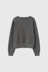 【即日発送】semi loose fit dot cardigan