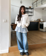 キャシーシースルーフリルスカート