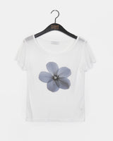 Camen Flower See-Through Short Sleeve T-Shirt