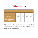 Tiberinus - Hipbone Jeans - Ultra-Low Rise Wide Straight-Leg Jeans - Black - Embroidered Back Pocket - 18 cm Rise - Low-Rise Fit - 25 cm Leg Opening