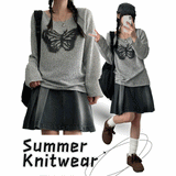 Hjoo Butterfly Summer Long Sleeve Knitwear