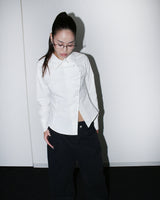 Side button shirts [White]