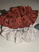 Satin Suede Scrunchie_Dark Orange