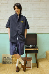 イエロードリームスターソフトネイビー半袖シャツ [Unisex]