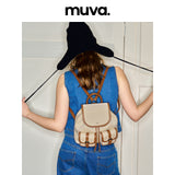 muva.キャンバス ミニ リュック ライトウェイト マルチポケット バッグ