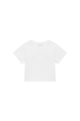 G.E CLUB クロップドTシャツ [ホワイト / レッド]