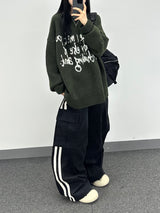 バーガーコットントラックバルーンパンツ