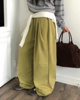 [ORIGINAL] ROSE Pintuck Cotton Pants