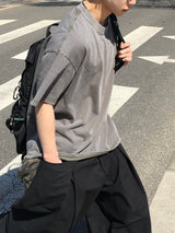 クァイピグメントウォッシュ加工半袖Tシャツ