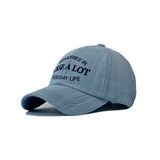 Denim stitch ball cap - light blue