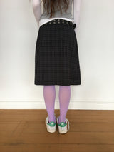 YWD PLAID PLEATS SKIRT + BELT (3color)
