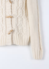 TOGGLE HOOD KNIT CARDIGAN