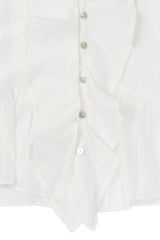 Open sheer blouse_ivory