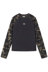 Logo Embroidered Raglan Long-Sleeve Tee
