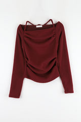 Bella brushed shirring knit