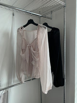 cheek ribbon blouse (2 colors)