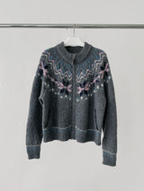 Winter Cozy No Collar Knitwear Zip-Up Cardigan