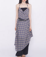 Aurora Halter Draping Asymmetrical Chiffon Dress