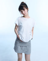 グランジクローレオパードアイレットTシャツ - ホワイト