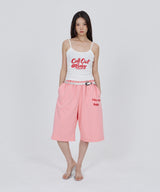 CONY CALL OUT BABY RIB TANK TOP / WHITE