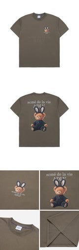 [24SS] ラビットベアドールロゴ半袖Tシャツ COCOA