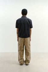 Overlap Pocket Camo Pants (Washed Beige)