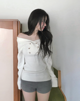 phillip two-button off-shoulder nt