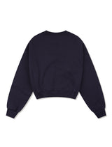 Women's Lees Lees Embossed cropped sweatshirt Navy (FCF1TS204W)