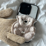 SUN CASE PATCH COZY BEAR IVORY (GLOSSY BLACK)