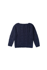 Cinnamon cable knit_navy