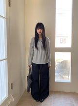 ヒットフォースリボンラウンド長袖Tシャツ