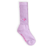 Love Round Logo Crew Socks Purple