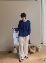 Etri Two-Tuck Banding Slacks