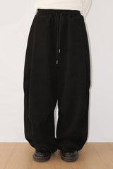 (Lining Brushed) CORDUROY TUCK WIDE PANTS