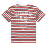  ROUX BASE SCHOOL EAT THE PIZZA STRIPE TEE (IVORY/BURGANDY)