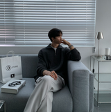 ヘンデスデイリーリブセミジップアップニット