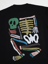 グリースカルTシャツ - ブラック