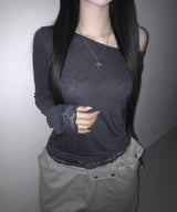 eve lace tee (4colors)