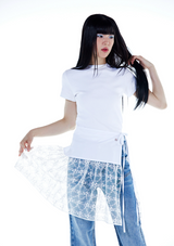 FakiiiシンプルロゴTシャツ_ホワイト