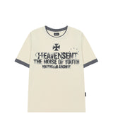 ヘブンセントカラーレイヤードロールアップTシャツ -イエロー