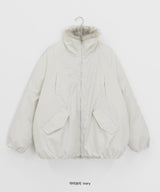 Viewpass High Neck Fur Bomber Jacket