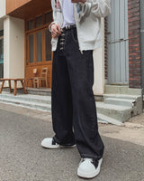 ルックファイヤーバックルバルーンワイドデニムパンツ