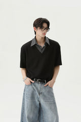 Layered Look Short Sleeve Tee